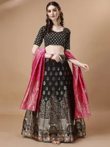 LeeliPeeri Designer Women Woven Design Lehenga & Unstitched Blouse With Dupatta