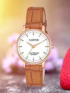 Sandy D Carter Women Dial & Leather Straps Analogue Watch SDC24-111L-BR