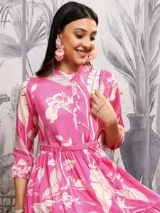 Vishudh Floral Print Maxi Dress