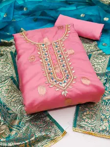 KIMISHA Embellished Organza Unstitched Dress Material