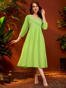 Anouk Women Embroidered Ethnic Dress