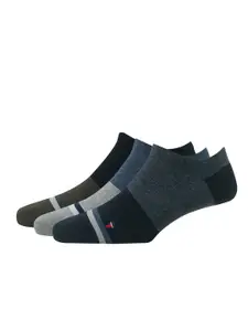 Louis Philippe Men Pack Of 3 Colourblock Ankle Length Socks