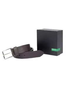 United Colors of Benetton Men Textured Leather Belt