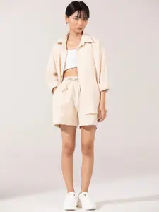 BOTNIA Pure Cotton Shirt With Shorts Co-Ords