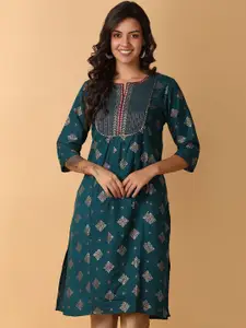 V-Mart Women Ethnic Motifs Embroidered Gotta Patti Kurta