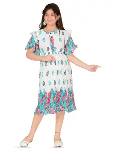 BAESD Ethnic Print Fit & Flare Dress
