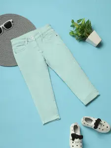 V-Mart Girls Slim Fit Slash Knee Jeans