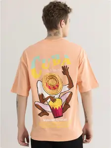 Snitch Men Round Neck Graphic Printed Cotton T-shirt