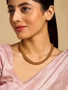 Kushal's Fashion Jewellery Women Copper Gold-Plated Antique Necklace