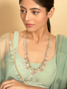 Kushal's Fashion Jewellery Copper Gold-Plated Necklace
