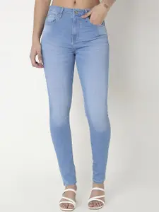 SPYKAR Women Skinny Fit Mid-Rise Light Fade Stretchable Jeans