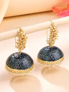 Yellow Chimes Contemporary Jhumkas Earrings
