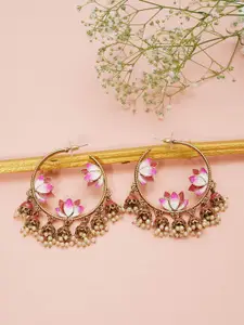 Designbox Women Circular Half Hoop Earrings