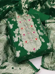 KIMISHA Zari Unstitched Dress Material