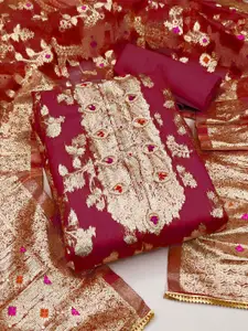 KIMISHA Woven Design Unstitched Dress Material