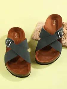 Lavie Women Solid Open Toe Flats with Buckles