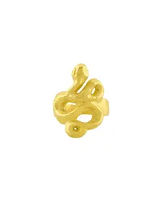 ARVINO Gold Plated Textured Finger Ring
