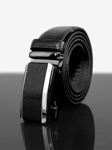 BuckleUp Men Slider Buckle Textured Belt
