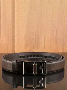 BuckleUp Men Slider Buckle Textured Belt