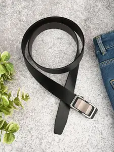 BuckleUp Men Solid Slider Buckle Reversible Belt