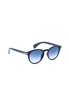 IRUS by IDEE Men Oval Sunglasses with UV Protected Lens-IRS1323C3SG-Blue