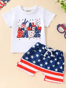INCLUD Boys Graphic Print T-Shirt With Shorts Set