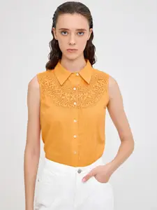 COVER STORY Women Solid Cotton Casual Shirt