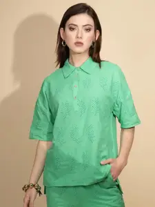 Global Republic Women Classic Floral Cotton Printed Casual Shirt