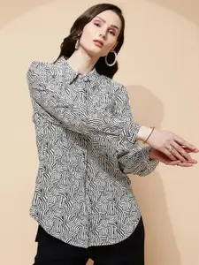 Global Republic Women Classic Floral Printed Opaque Printed Casual Shirt