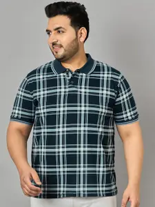 AUSTIVO Men Checked Polo Collar T-shirt