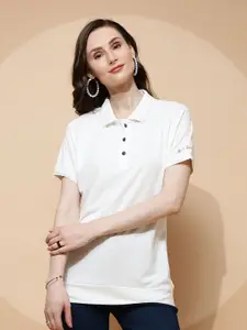 Global Republic Solid Shirt Collar Shirt Style Top