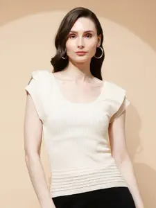 Global Republic Scoop Neck Crepe Top