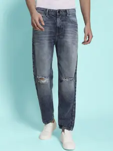 Bene Kleed Men Relaxed Fit Slash Knee Heavy Fade Jeans