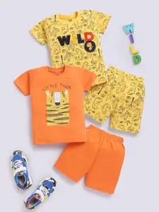 Toonyport Boys Pack Of 2 Printed T-shirt with Shorts