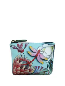 Anuschka Women Floral Printed Leather Zip Around Wallet
