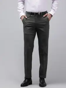 Van Heusen Men Checked Slim Fit Trousers