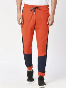Being Human Men Colourblocked Mid-Rise Joggers Track Pants