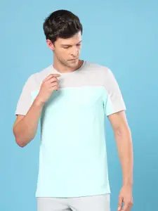 Technosport Colourblocked Round Neck UPF50 Slim Fit T-shirt