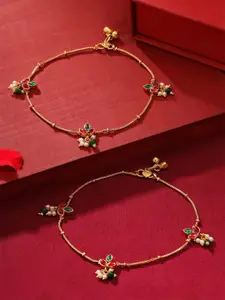 Yellow Chimes Gold-Plated Anklet