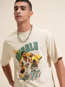 HIGHLANDER Men Typography Printed Round Neck T-shirt