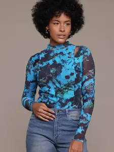 The Roadster Lifestyle Co. Long Sleeves Abstract Printed Top