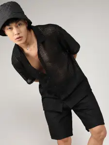 Campus Sutra Self-Designed Pure Cotton Shirts  & Shorts Co-Ords