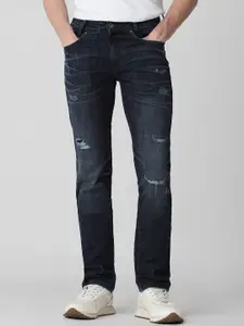 Mufti Men Skinny Fit Low Distress Light Fade Stretchable Jeans