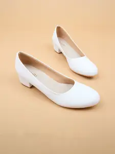 Ozuri Synthetic Block Heel Pumps