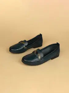 Ozuri Leather Block Heel Pumps