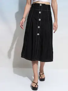 Tokyo Talkies Women Pleated Midi Skirt