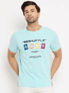 Duke Men Graphic Printed Round Neck Cotton T-shirt