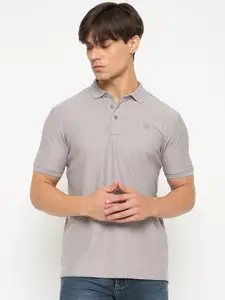 Duke Men Embroidered Polo Collar Cotton T-shirt