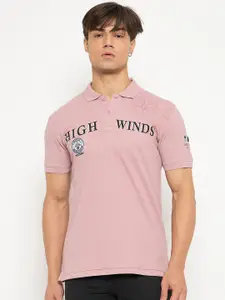 Duke Men Nautical Printed Polo Collar Cotton T-shirt