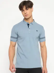 Duke Men Polo Collar Embroidered Slim Fit T-shirt